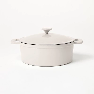 5.5qt Enamel Dutch Oven - Figmint™ Light Gray 9 5.5qt Enamel Dutch Oven - Figmint™ Light Gray - Image 7