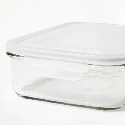 6pc (Set of 3) Glass Food Storage Container Set Clear - Figmint™ 5 6pc (Set of 3) Glass Food Storage Container Set Clear - Figmint™ - Image 3