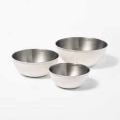3pc (5qt, 3qt & 1.5qt) Stainless Steel Non-Slip Mixing Bowls (no lids) - Figmint™ Gray -Figmint Online Shop GUEST 200e40f6 54f6 4c3a 85c9 233253d9abc5