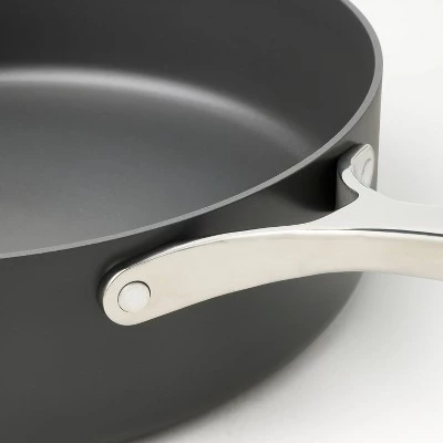 5qt Nonstick Hard Anodized Aluminum Saute Pan Dark Gray - Figmint™ 5 5qt Nonstick Hard Anodized Aluminum Saute Pan Dark Gray - Figmint™ - Image 3