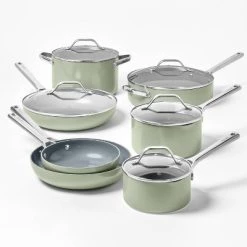 12pc Nonstick Ceramic Coated Aluminum Cookware Set - Figmint™ Cream -Figmint Online Shop GUEST 3f66796a 6db0 49b0 b379 b0d0a81ca29b 1