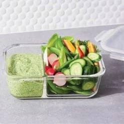 Glass Bento Food Storage Container Clear - Figmint™