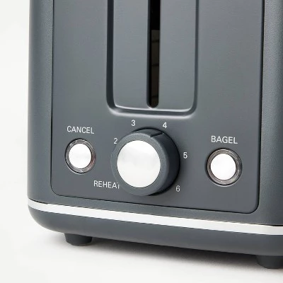 2 Slice Toaster with Thin Chrome Band Gray - Figmint™ 5 2 Slice Toaster with Thin Chrome Band Gray - Figmint™ - Image 3