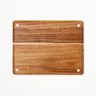 10"x13" Nonslip Acacia Wood Cutting Board Natural - Figmint™ 4 10"x13" Nonslip Acacia Wood Cutting Board Natural - Figmint™ - Image 2