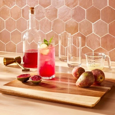 12"x15" Nonslip Acacia Wood Cutting Board Natural - Figmint™ 3 12"x15" Nonslip Acacia Wood Cutting Board Natural - Figmint™