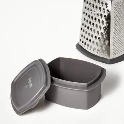Stainless Steel Box Grater with Removable Bottom Container and Lid Silver/Gray - Figmint™ -Figmint Online Shop GUEST caa7e527 aedf 41a7 ae5e bf4fe1f24925