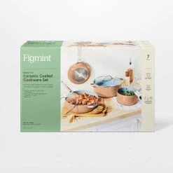 7pc Nonstick Ceramic Coated Aluminum Cookware Set - Figmint™ Terracotta Orange -Figmint Online Shop GUEST cb7299bb 2bfd 493a ac3b c868d226efc0