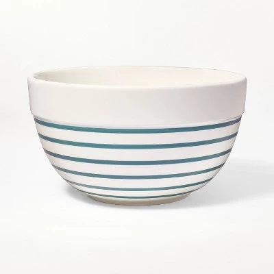 3qt Ceramic Earthenware Mixing Bowl - Figmint™ Red Striped 5 3qt Ceramic Earthenware Mixing Bowl - Figmint™ Red Striped - Image 3
