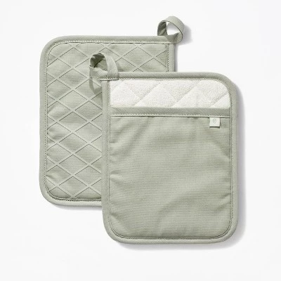2pk Potholder - Figmint™ Sage Green 7 2pk Potholder - Figmint™ Sage Green - Image 5