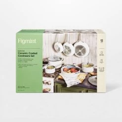 12pc Nonstick Ceramic Coated Aluminum Cookware Set - Figmint™ Cream -Figmint Online Shop GUEST eb6717e3 3bd3 4272 b242 145456ddcdfd